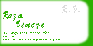 roza vincze business card