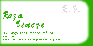 roza vincze business card